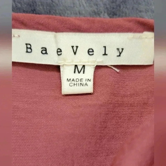 BaeVely high-low tie front dress, size medium, color Baked Rose - Picture 12 of 12